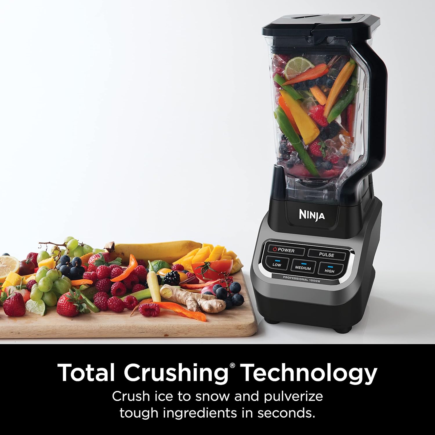 Ninja BL610 Professional 72 Oz Countertop Blender with 1000-Watt Base and Total Crushing Technology for-Smoothies, Ice and Frozen Fruit, Black wourant