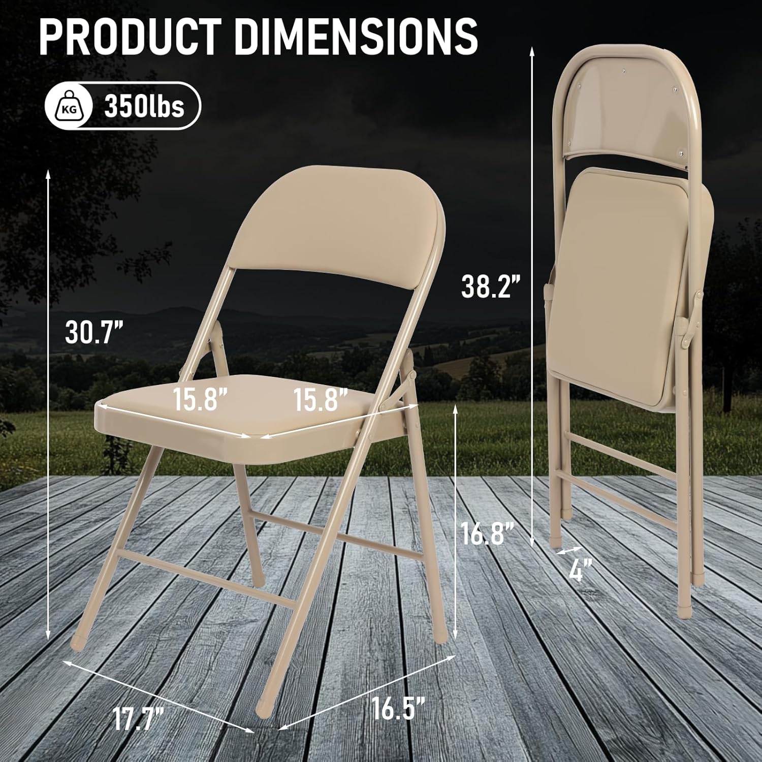 6 Pack Black Folding Chairs with Leather Chairs for Indoor and Outdoor Events Office Wedding Party Upholstered Chairs wourant