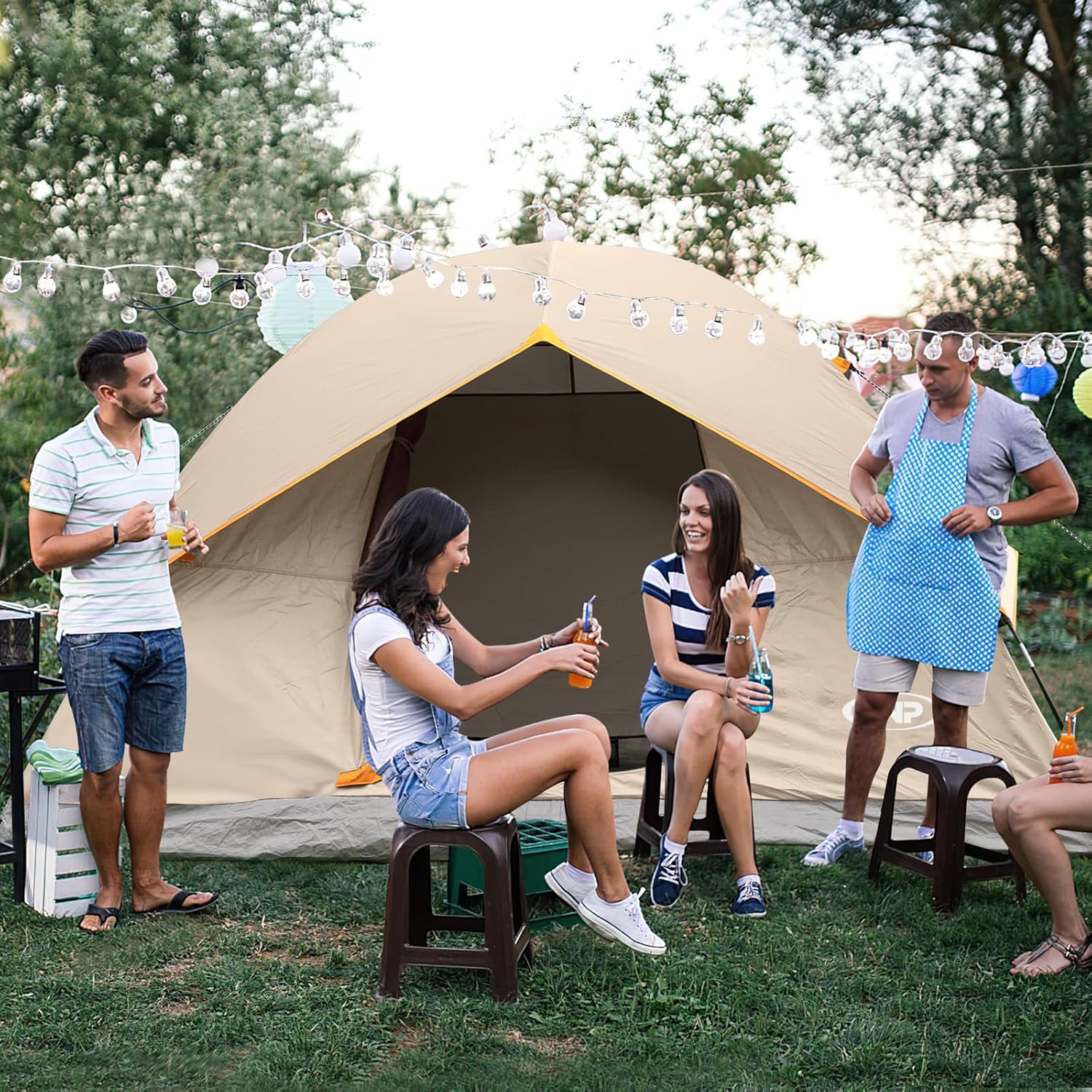 Camping Tent 2/3/4/6 Person Dome Tent Portable Camping Tent for Outdoor and Backpacking Beach wourant