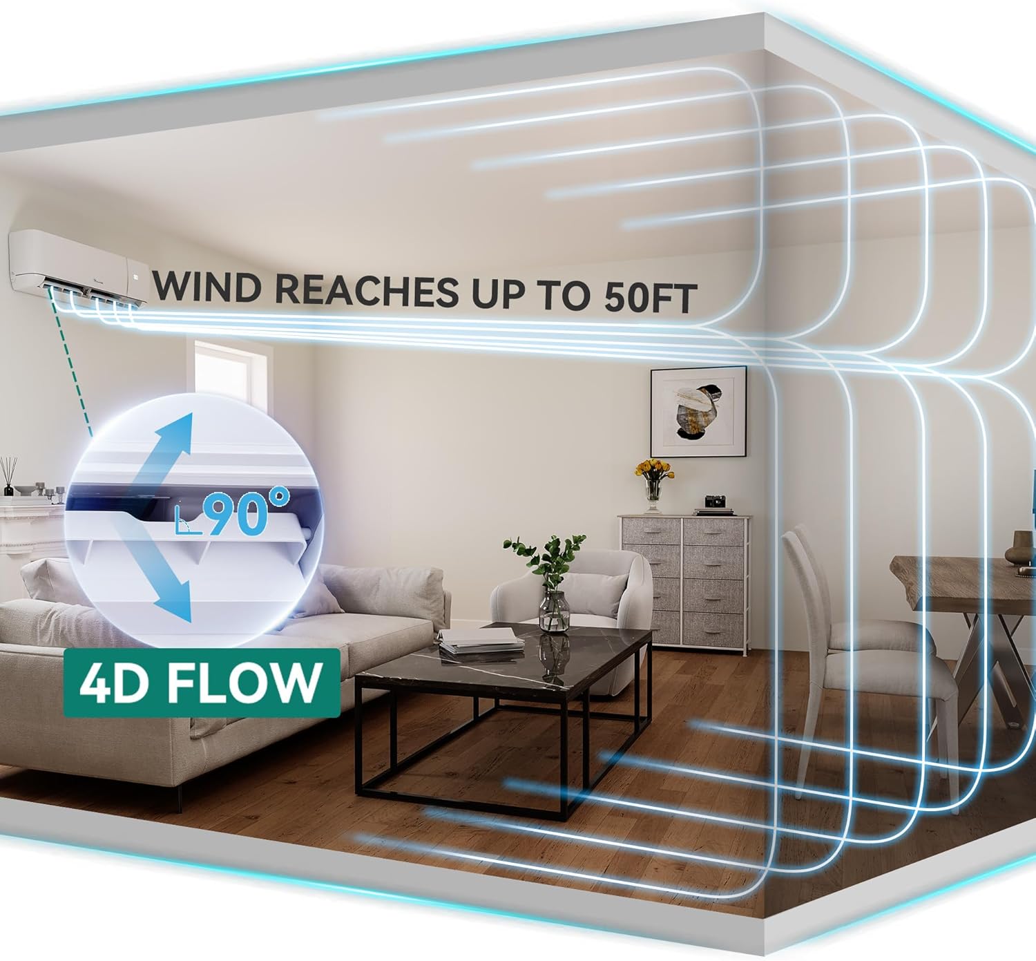 12000 BTU Mini Split Air Conditioner Heat Pump System, Wifi Enabled 20 SEER2 115V Inverter Ductless AC Cool Up to 750 Sq. Ft, Compatible with Alexa, Complete Installation Kit, White wourant