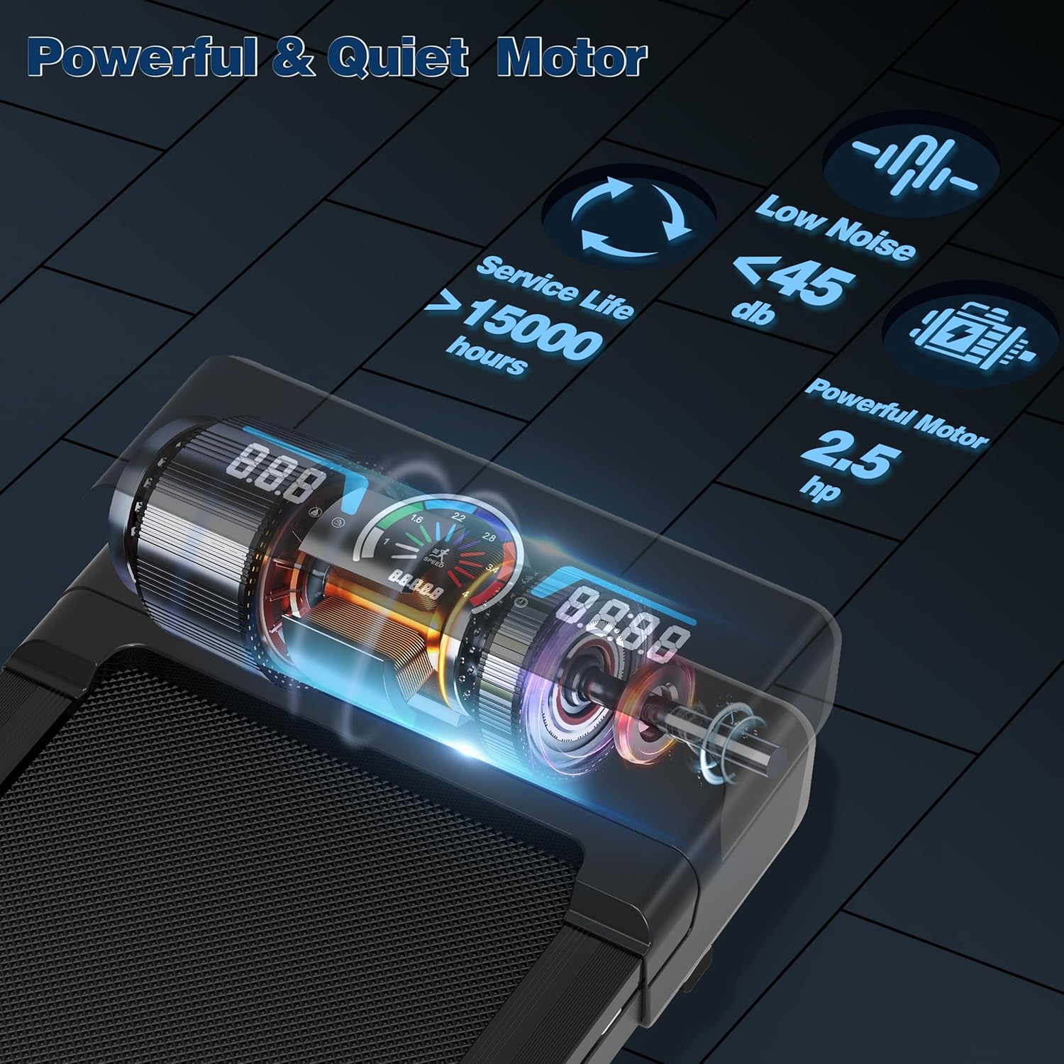 Walking Pad Treadmill with 12% 9-Level Auto Incline, 450 lbs Capacity RGB LED Screen, Bluetooth Speaker Under Desk Treadmill, Compact Treadmills for Home Hiking wourant