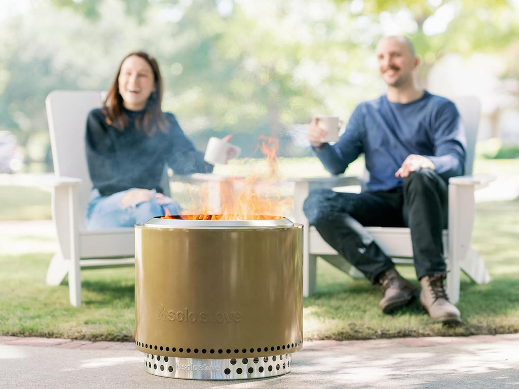 Solo Stove Bonfire 2.0 with Stand, 19.5 Inch Smokeless Fire Pit with Removable Ash Pan - Portable Outdoor Fire Pit - Stainless Steel Wood Burning Fireplace, Ideal for 4-6 People, 21.75 lbs wourant