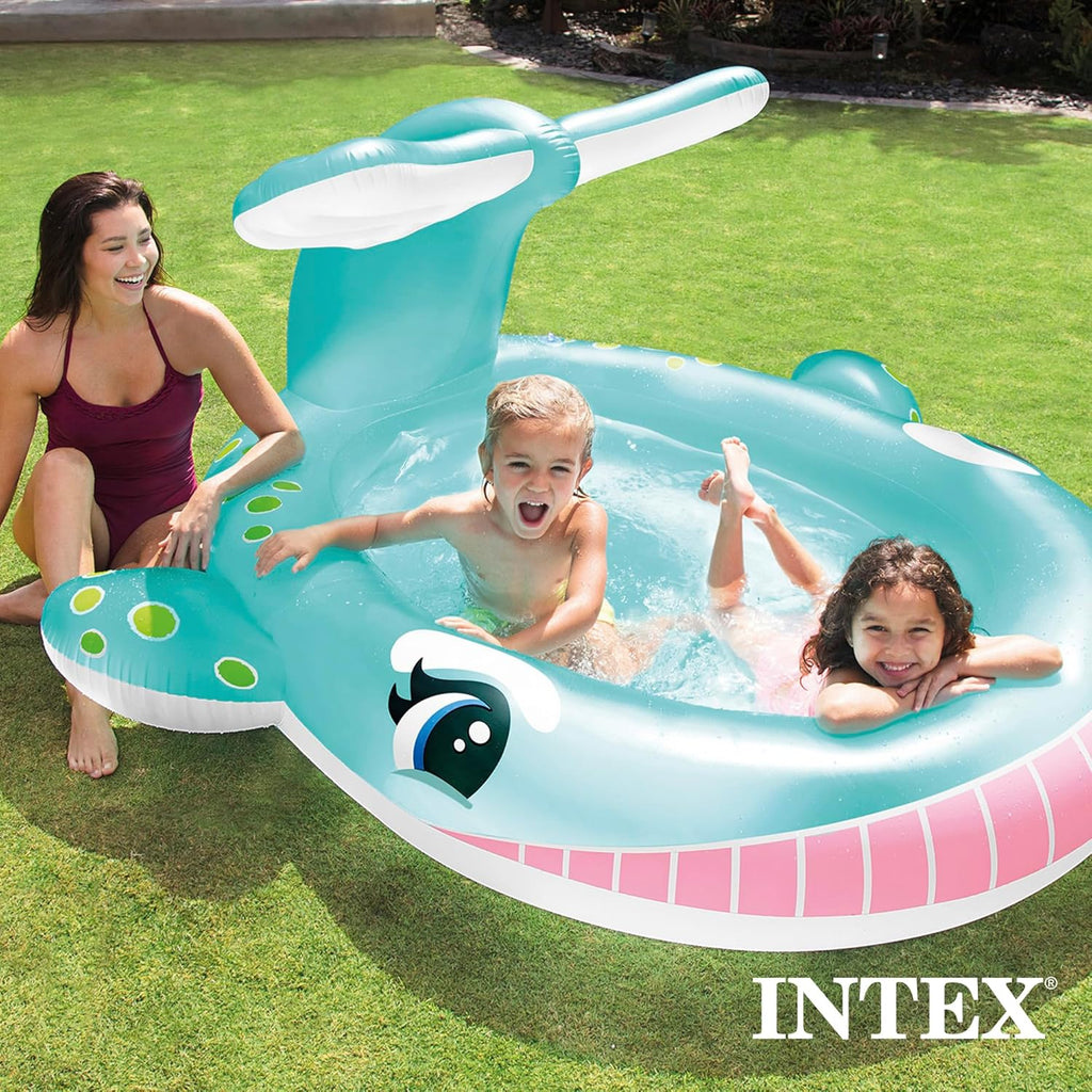 Intex 96" x 78" x 28" Inflatable Jungle Adventure Play Center Spray Kiddie Pool - Backyard Kids Water Slide, Outdoor Blow-Up Splash Pad for Toddlers wourant