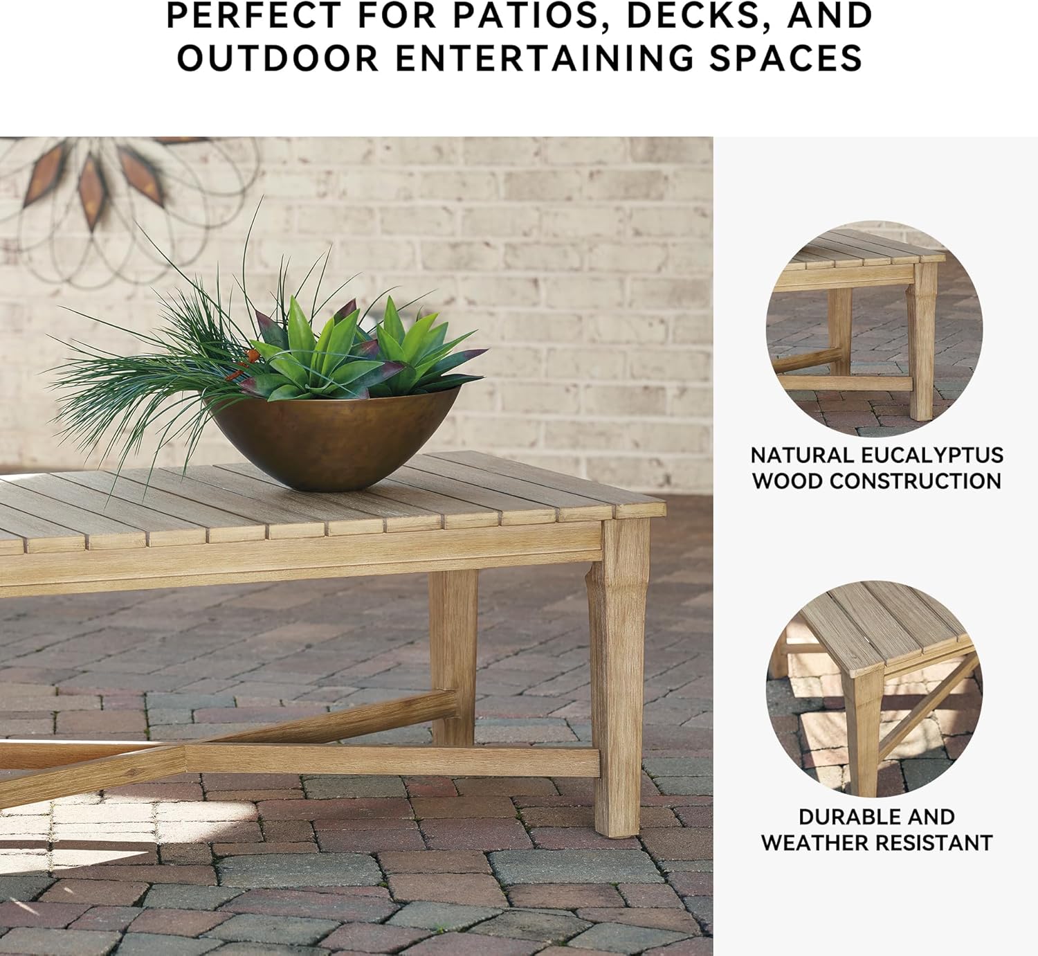 Coastal view outdoor terrace eucalyptus sofa wourant