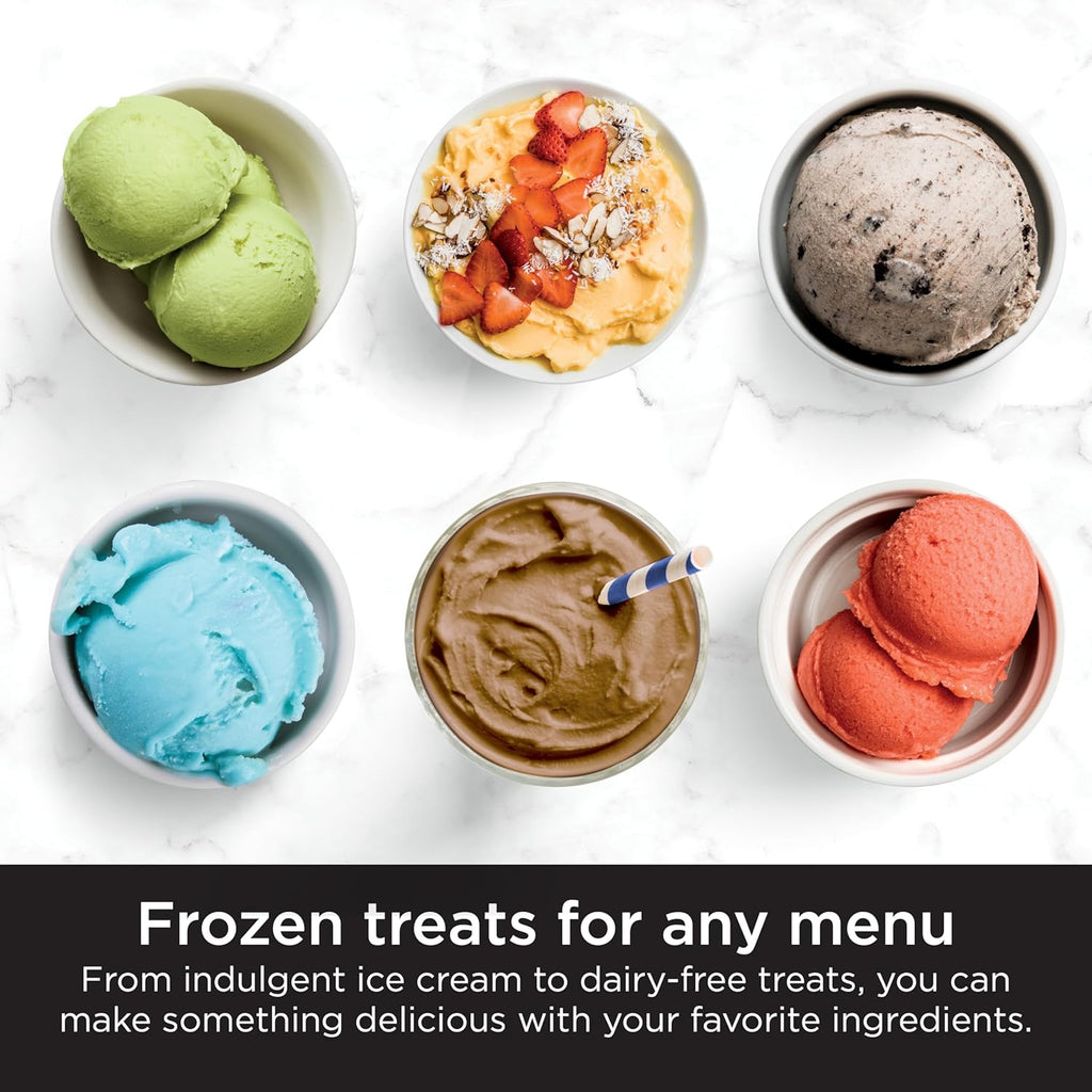 Ninja NC301 CREAMi Ice Cream Maker, for Gelato, Mix-ins, Milkshakes, Sorbet, Smoothie Bowls & More, 7 One-Touch Programs, with (2) Pint Containers & Lids, Compact Size, Perfect for Kids, Silver wourant