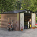 Aoxun 6.2x4 FT Shed Outdoor Storage Shed Metal Garden Shed Slooping Roof Tool Shed Bike Shed wourant