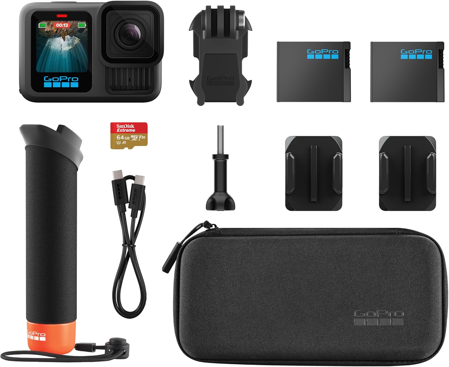 Black - Waterproof Action Camera with 5.3K60 Video, 27MP Photo + Compatability with HB-Series Lenses wourant