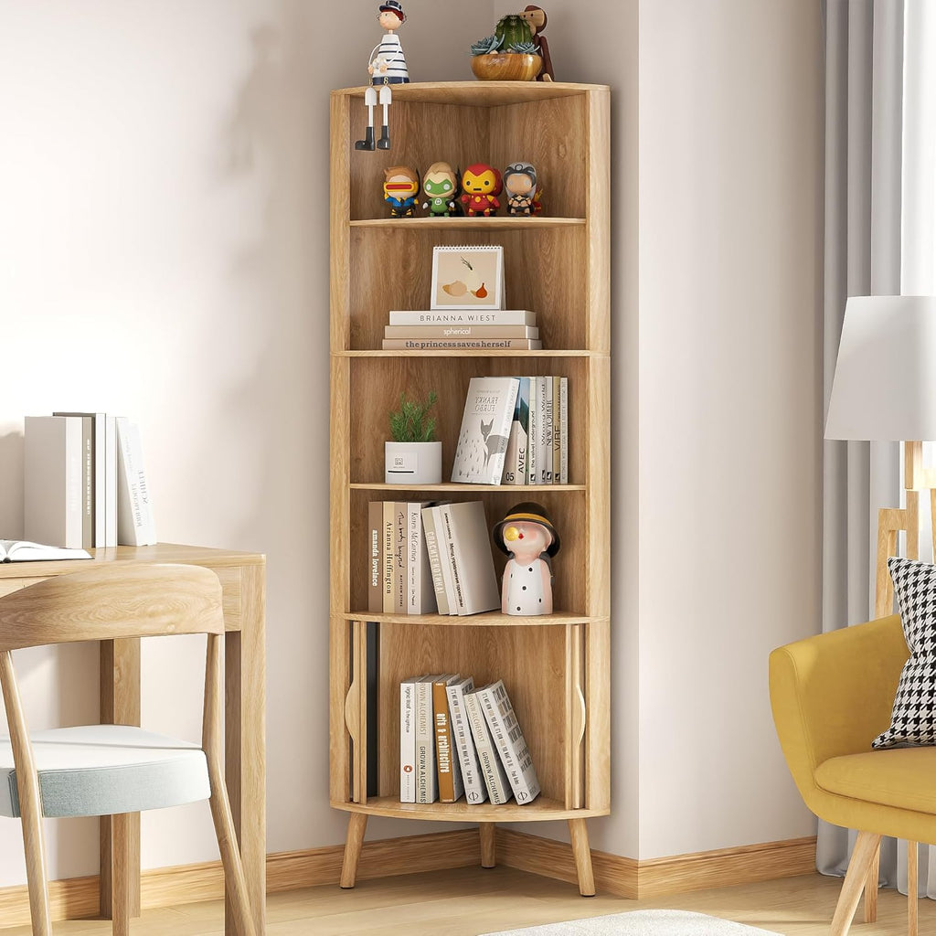 Corner Cabinet, 66.73'' Tall Modern Corner Bathroom Storage Cabinet wourant