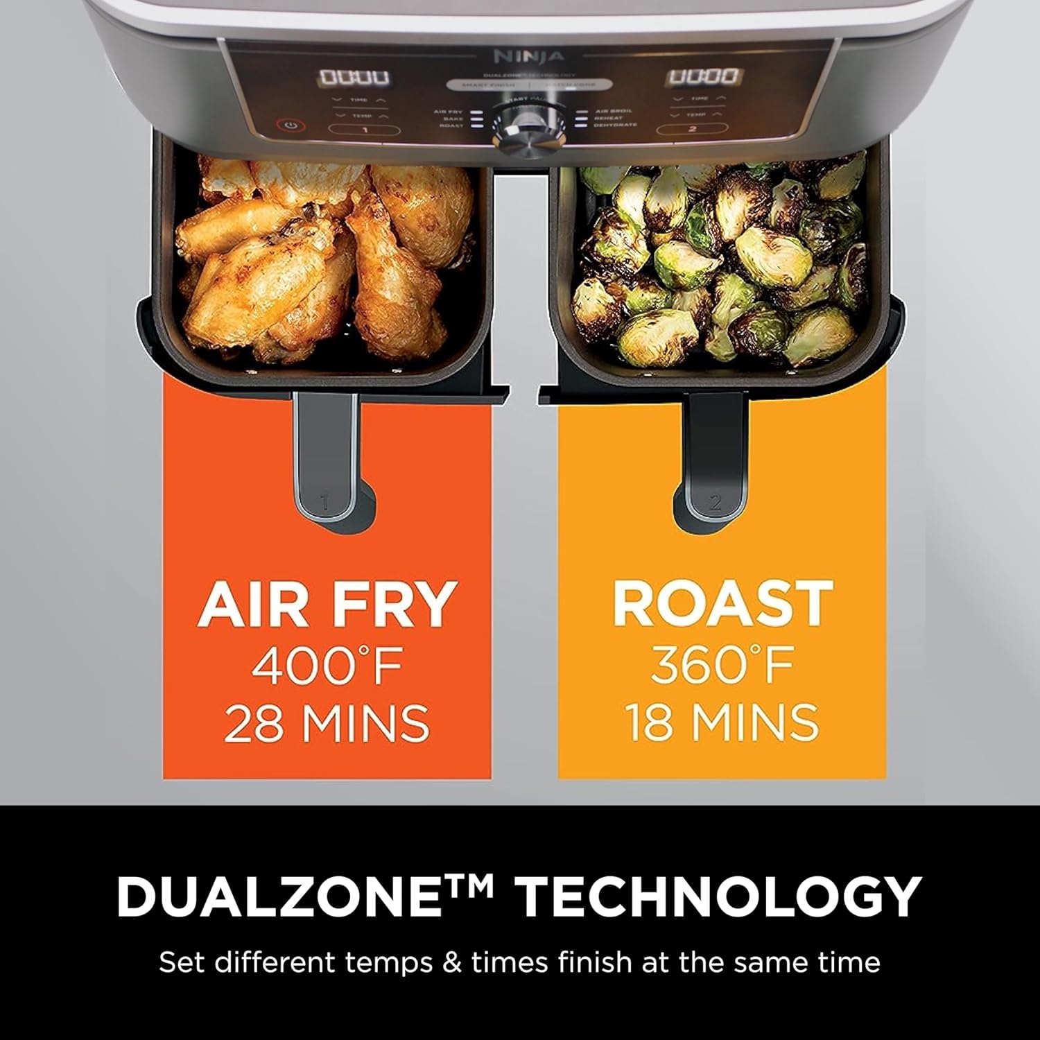 Ninja Foodi 6-in-1 FlexBasket Air Fryer with 7-Quart MegaZone and Basket Divider wourant