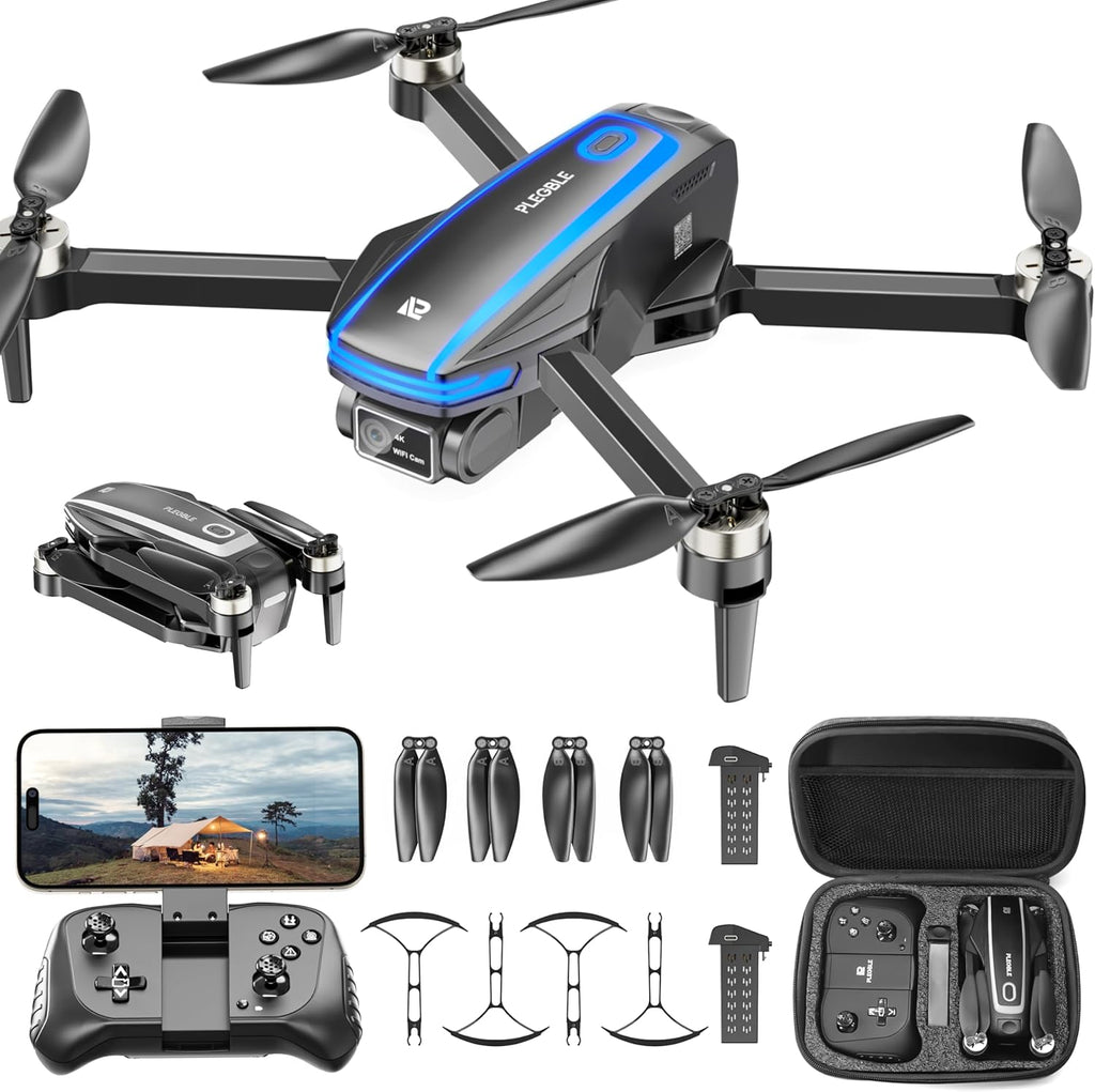 Adult drone with camera, 4K brushless motor drone, suitable for children beginners, FPV foldable remote control quadcopter wourant