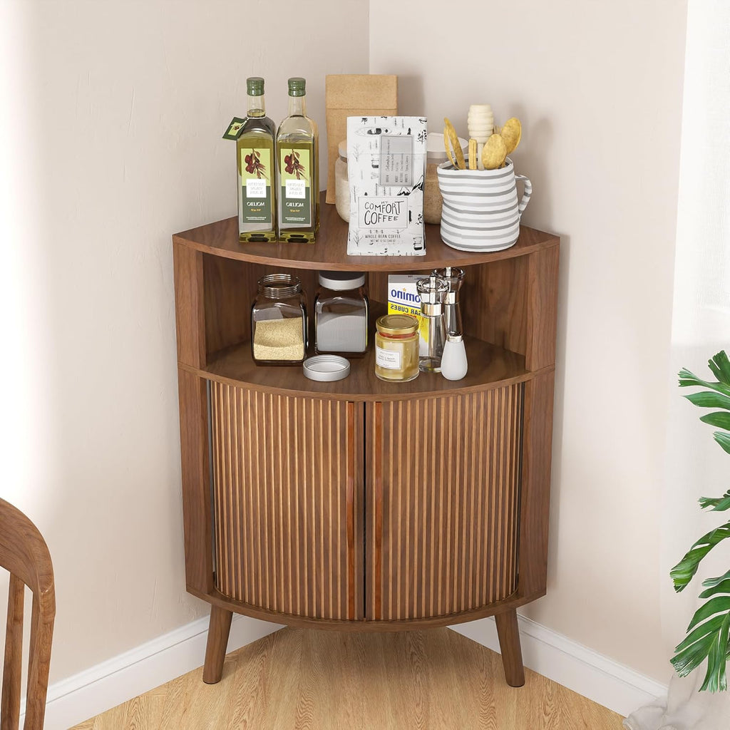 Corner Cabinet, 66.73'' Tall Modern Corner Bathroom Storage Cabinet wourant