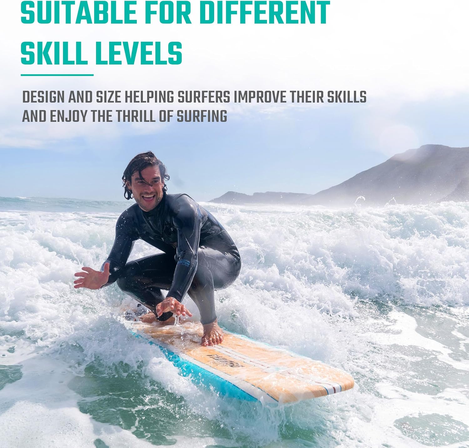 Thurso Surf 7/8 ft Soft Top Foam Beginner Surfboard for Adults and Kids Perfect Longboard for Surfing Beach Fun and Water Sports Lightweight and Durable Modern Design for All Levels of Surfers wourant