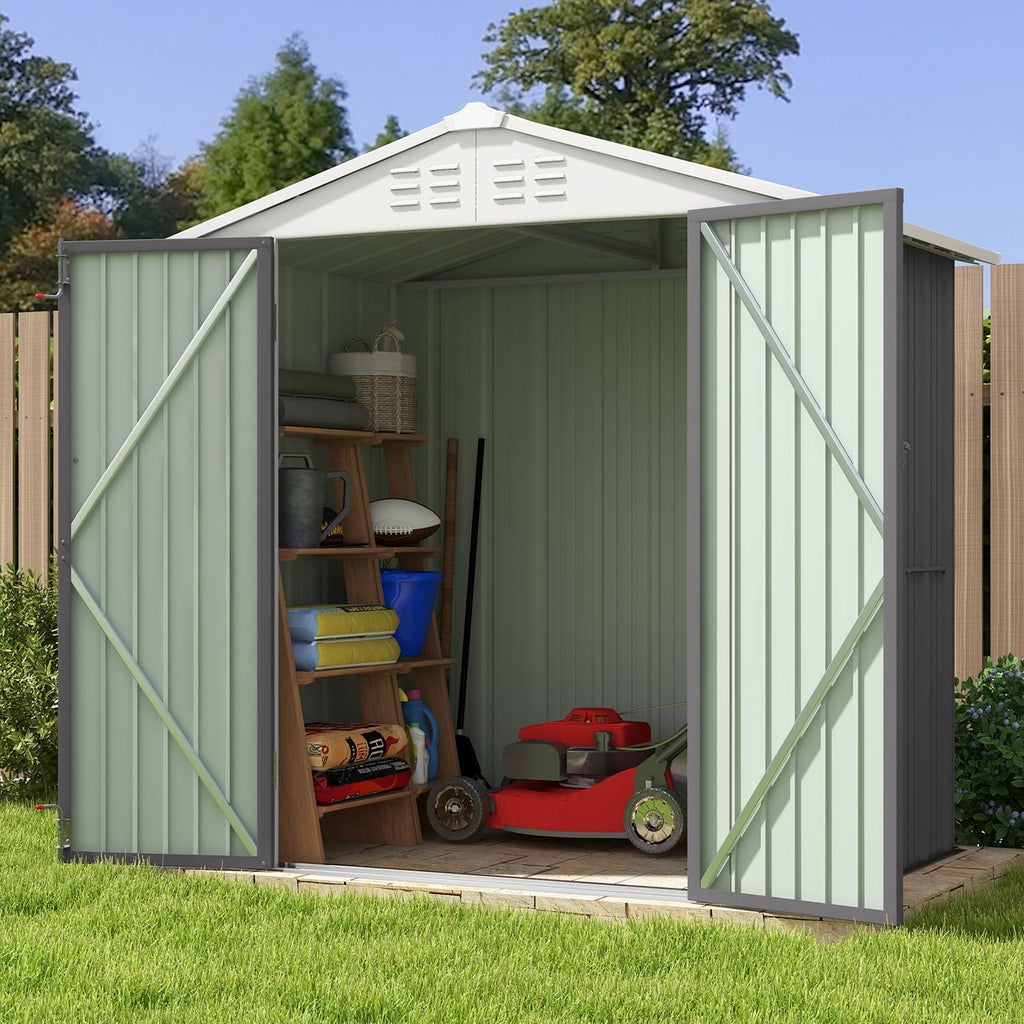 Patiowell 5x3 FT Outdoor Storage Shed Tool Shed with Sloping Roof and Lockable Door Metal Shed wourant
