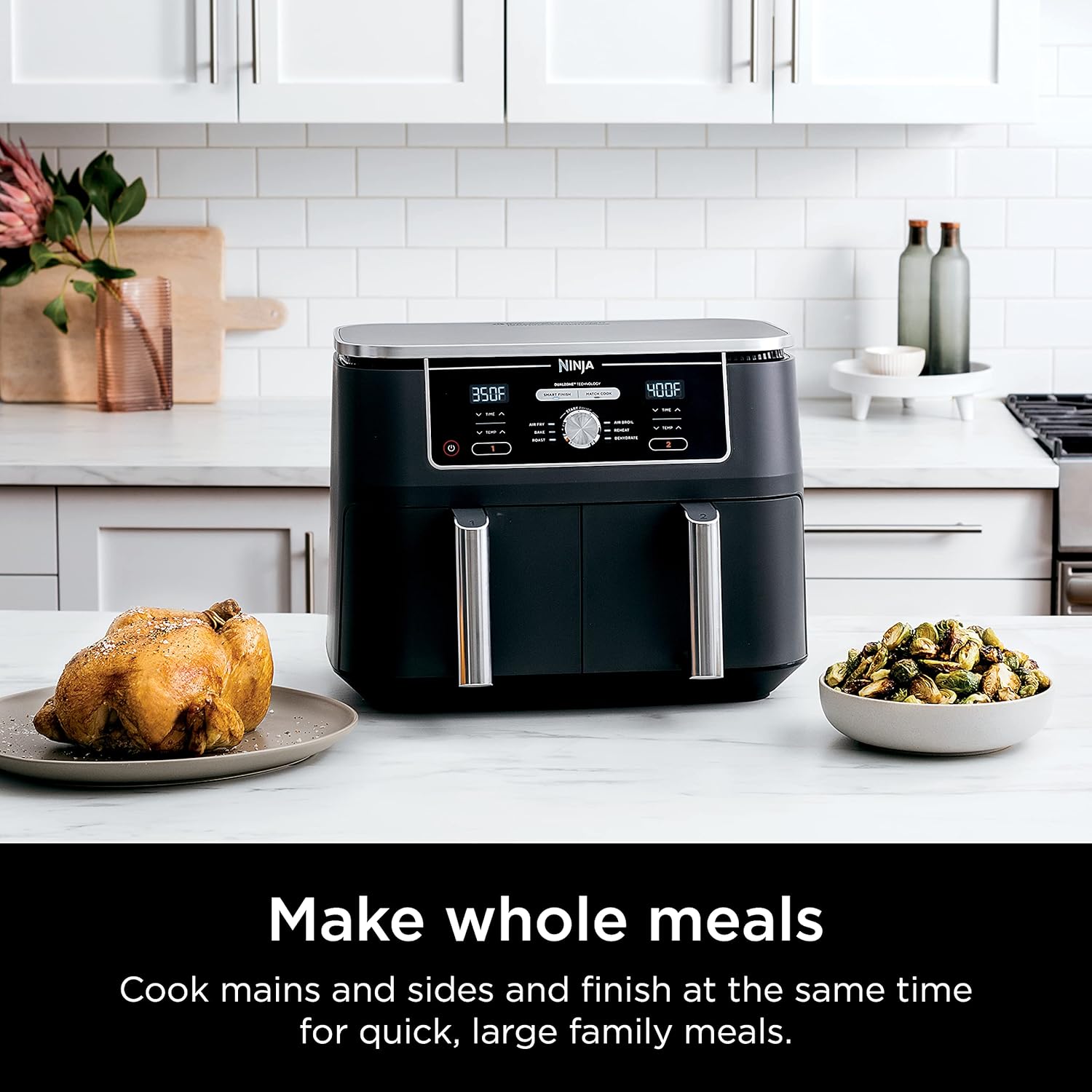 Ninja Foodi 6-in-1 FlexBasket Air Fryer with 7-Quart MegaZone and Basket Divider wourant