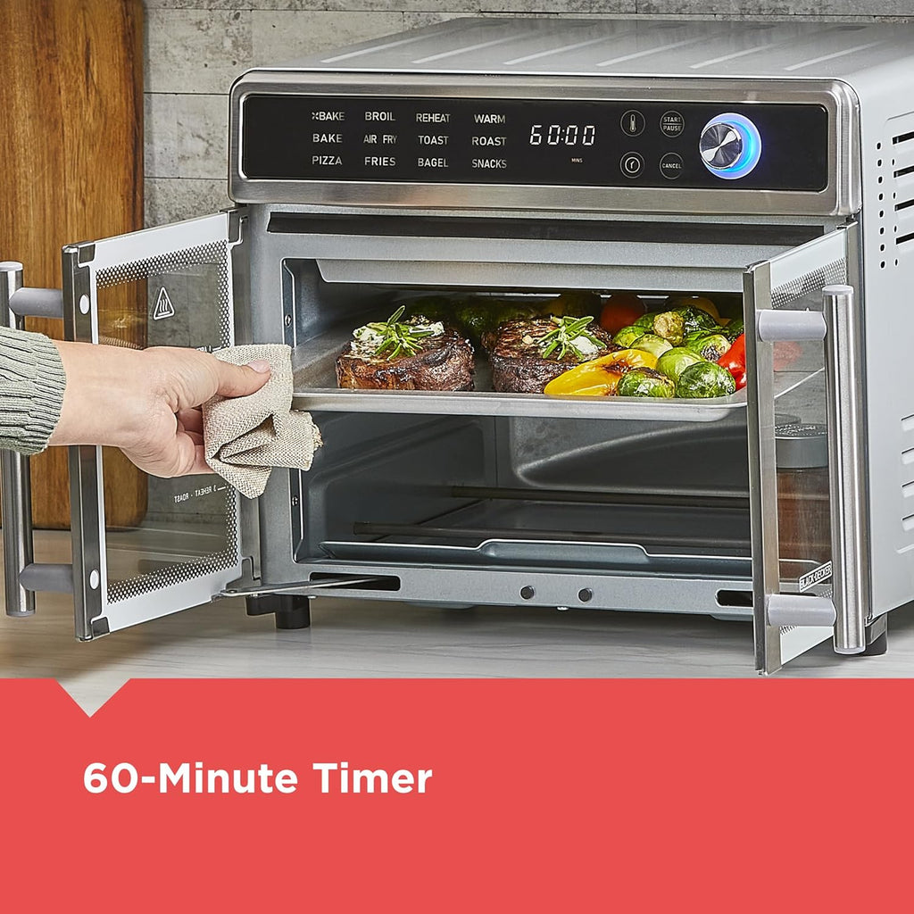 BLACK+DECKER Crisp 'N Bake Air Fryer Toaster Oven Combo, 12 in 1 Countertop Convection Oven Cooks Food Fast wourant