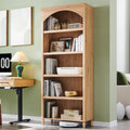 IFGET 76" Tall Arched Bookcase Farmhouse 5 Tiers Large Arched Bookshelf Cabinet Adjustable Shelves wourant