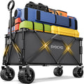 Large wheel foldable beach cart, foldable beach cart with all-terrain wheels, large load capacity, heavy duty cart wourant