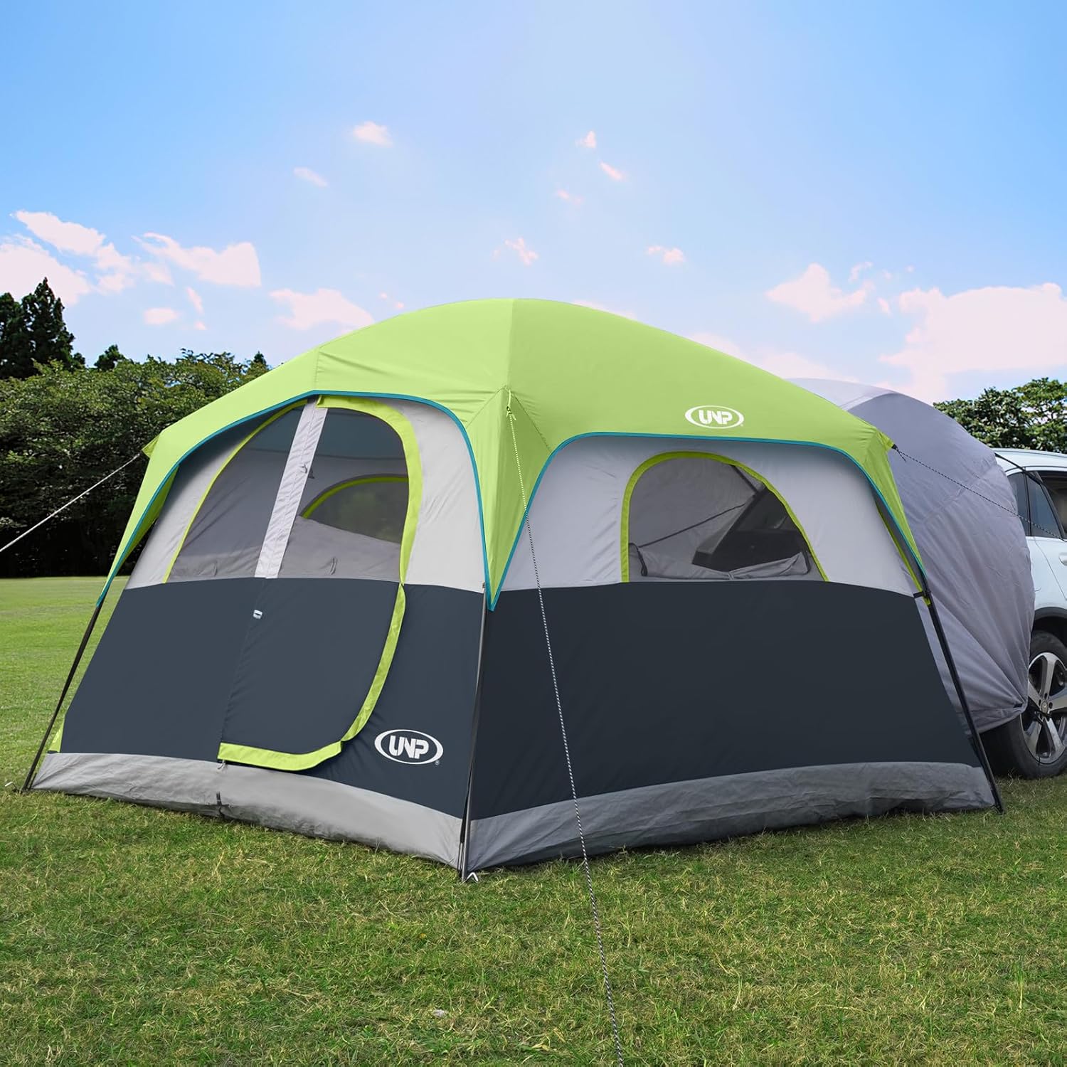 SUV Tent for Camping, 6-Person SUV Tailgate Tent - Easy Set Up with Rainfly, 10'x9'x78in(H) wourant