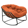 Outdoor Rocking Chair,Padded Cushion Rocker Recliner Chair Outdoor for Front Porch, Living Room, Patio, Garden wourant