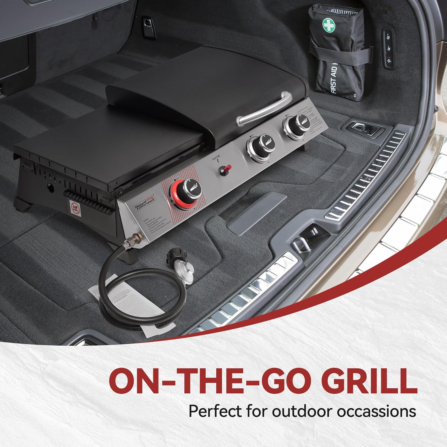 Royal Gourmet PD1305H 3 Burner Propane Gas Grill and Griddle Combo Lid 3-in-1 Grill Griddle Combo wourant