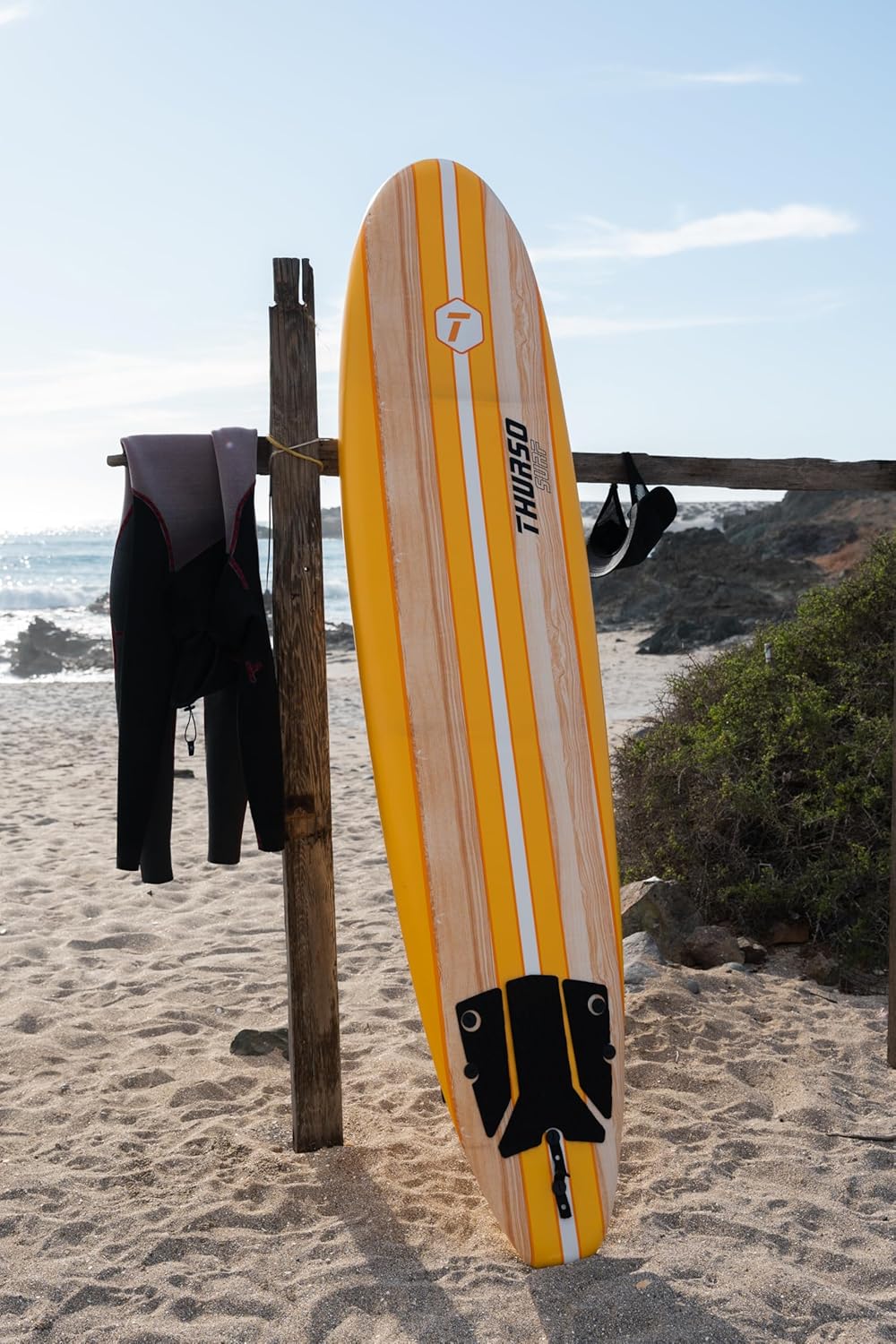Thurso Surf 7/8 ft Soft Top Foam Beginner Surfboard for Adults and Kids Perfect Longboard for Surfing Beach Fun and Water Sports Lightweight and Durable Modern Design for All Levels of Surfers wourant