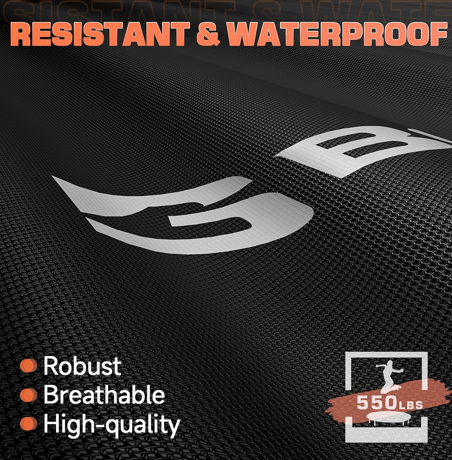 BCAN 450/550 LBS Foldable Mini Trampoline, 40"/48" Fitness Trampoline with Bungees, U Shape Adjustable Foam Handle, Stable & Quiet Exercise Rebounder for Adults Indoor/Outdoor Workout wourant