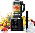 Glass Blenders for Kitchen ?Stainless Steel Professional Blender for Smoothies 1500W Motor, Food Processor Combo 9 Adjustable Speeds, 14 Preset Programs, BPA-Free Glass Jar blender, Nut Milk, Soups wourant