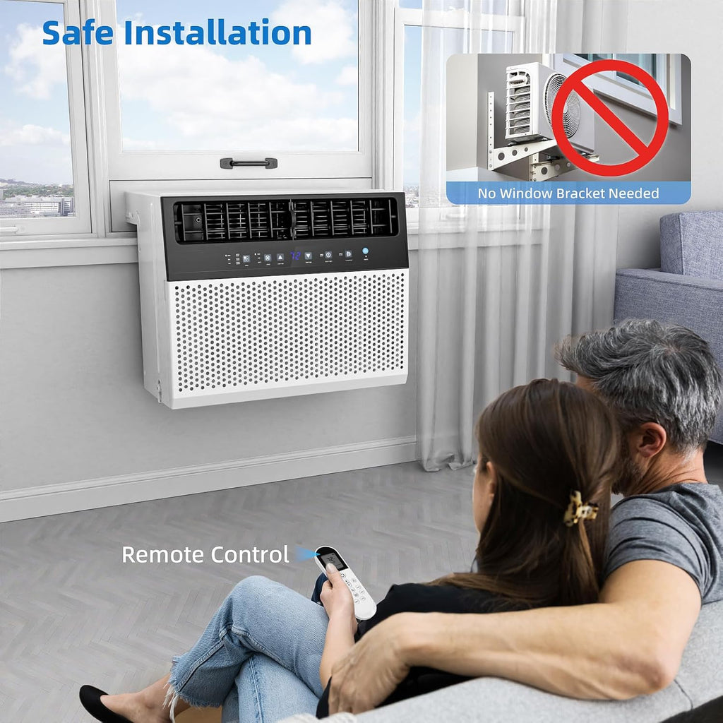 Antarctic Star 12,000 BTU U-Shaped Window Air Conditioner Unit Cools up to 550 Sq.Ft. with 6 Modes 24H Timer, Ultra Quiet Window AC Units wourant