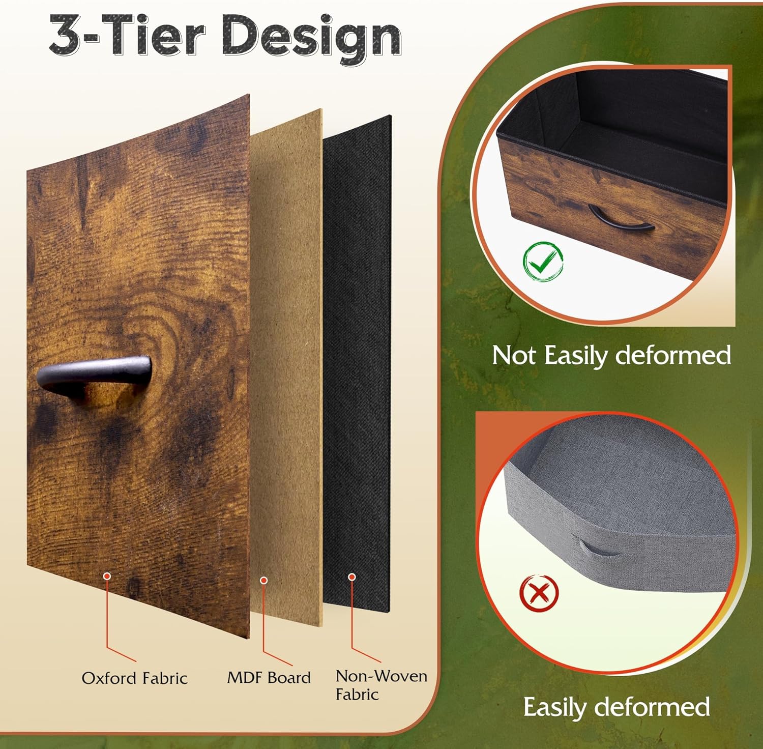 Storage Organizer Unit with 11 Fabric Bins, Storage Drawers Organizer with Steel Frame, Tall Storage Tower Organizaton wourant