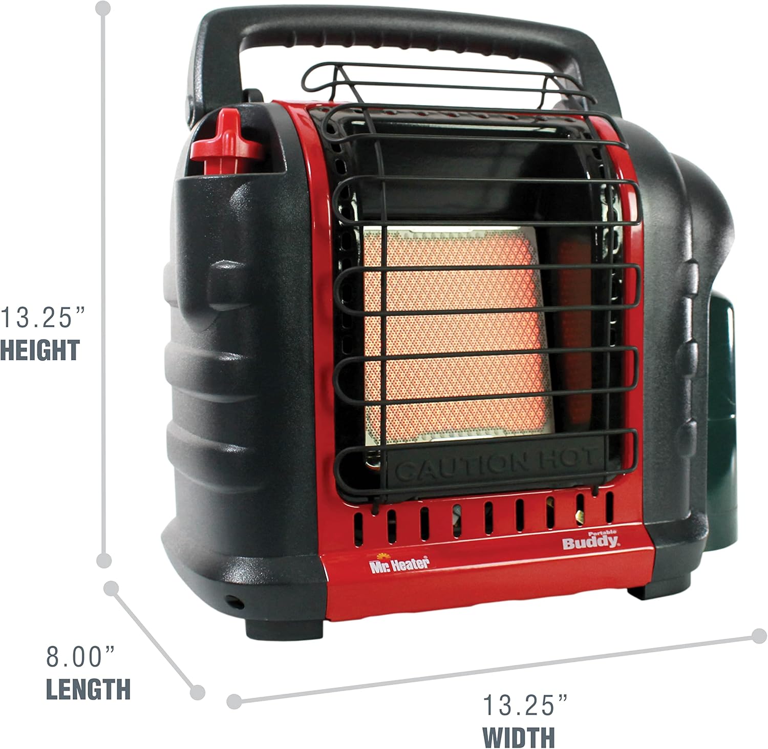 Portable Propane Radiant Heater, 4,000-9,000 BTU, for campers, workshops, patios, and more wourant