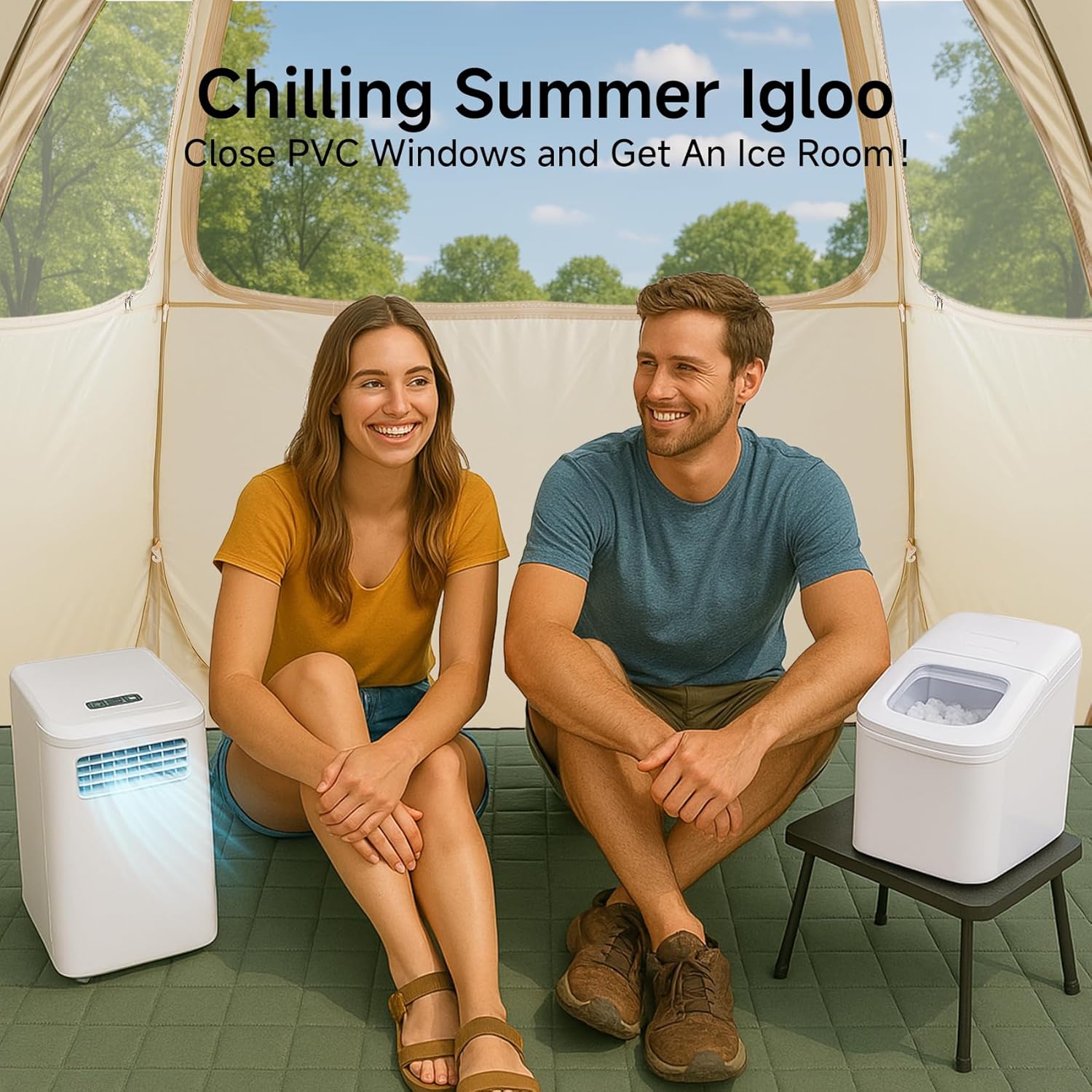 Screen gazebo, sleeps 6-10-15 people Igloo-style canopy tent with mosquito net on the sides Perfect for garden, patio, backyard wourant