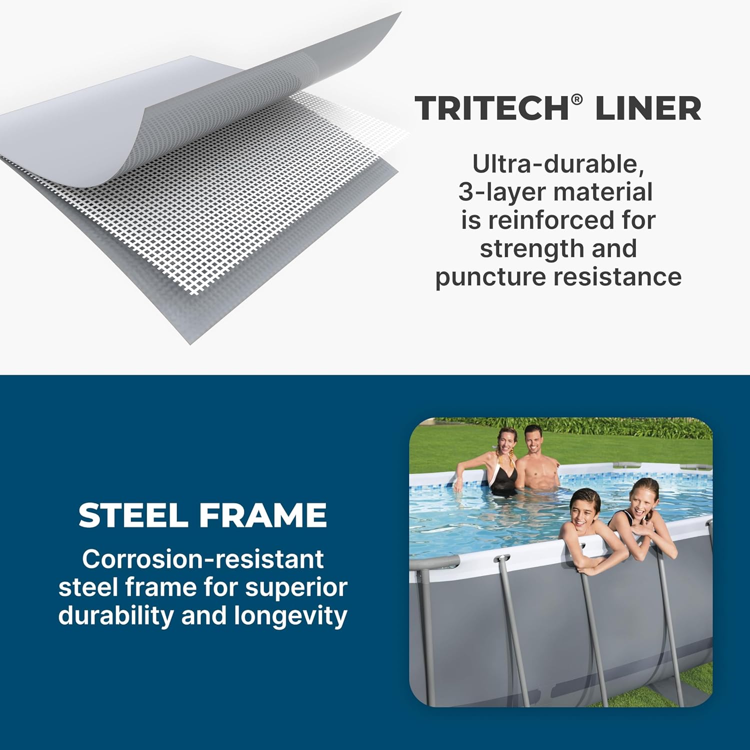 Power Steel 14' x 8'2" x 39.5" Oval Above Ground Pool Set | Includes 530gal Filter Pump, Ladder, ChemConnect Dispener wourant