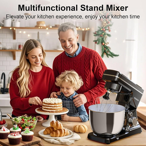 10-Speed Stand Mixer with 8-in-1 Splash Guard, Tilt Head, 6-Quart Stainless Steel Bowl + Dishwasher-Safe Dough Hook/Whisk/Blender/Scraper wourant