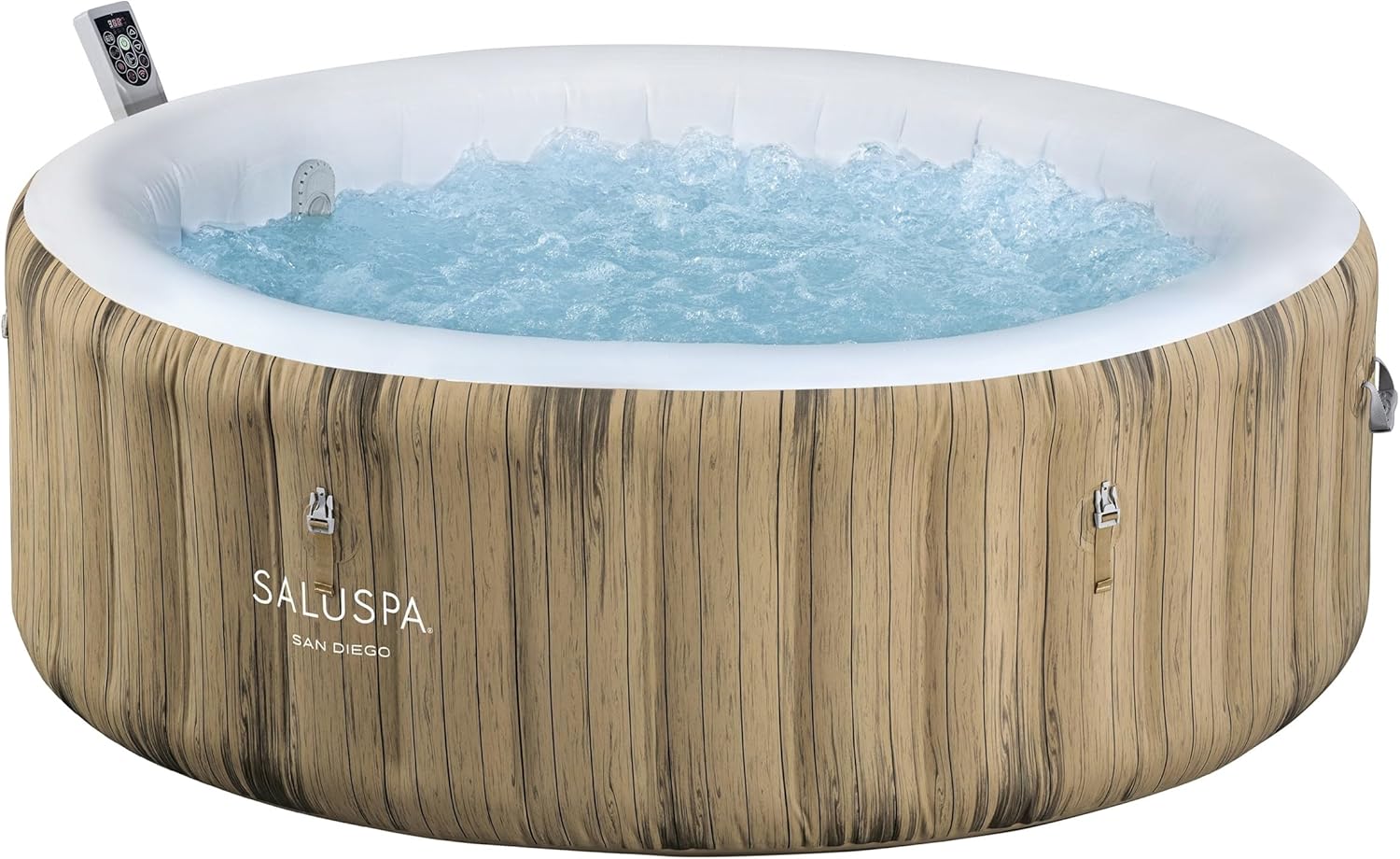 Bestway SaluSpa Miami EnergySense AirJet Inflatable Hot Tub Spa (71" x 26") | Portable Hot Tub with 2 Covers (1 Energy-Efficient Thermal Cover and 1 Standard Cover) | Fits Up to 2-4 Persons | Black wourant