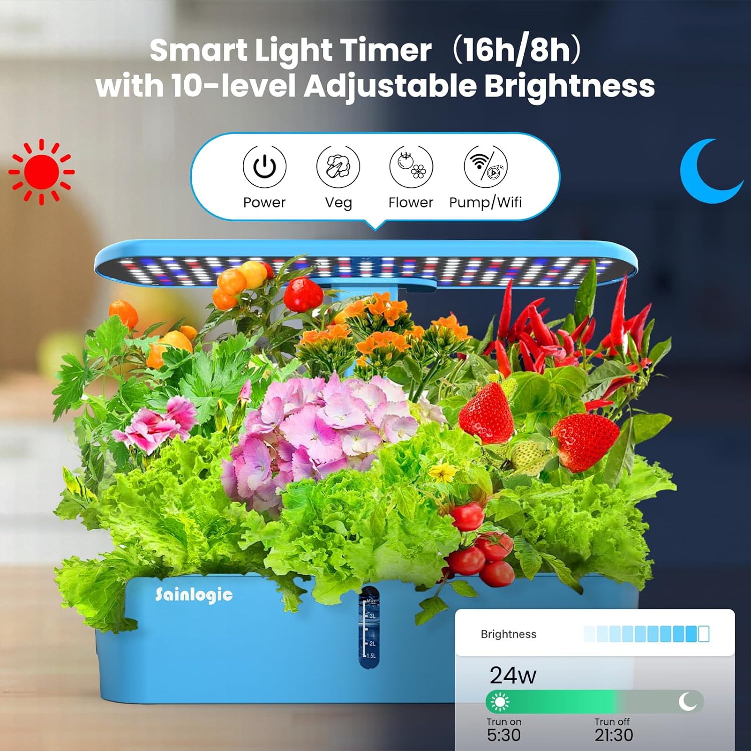 Hydroponic Planting System Kit, 12 Watering Planters, Smart Indoor Garden with APP and WiFi Connection wourant
