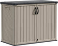 Devoko Outdoor Storage Cabinet 26 Cu Ft with Lockable Doors, Horizontal Storage Shed Waterproof Patio Tools Storage Box wourant