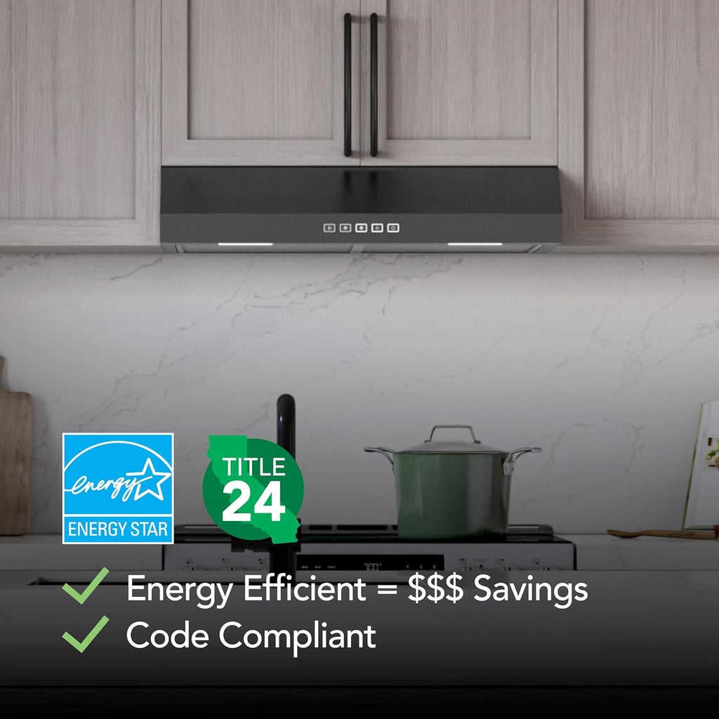 Broan-NuTone Three-Speed Glacier Undercabinet Range Hood with LED Light, ADA Compliant wourant