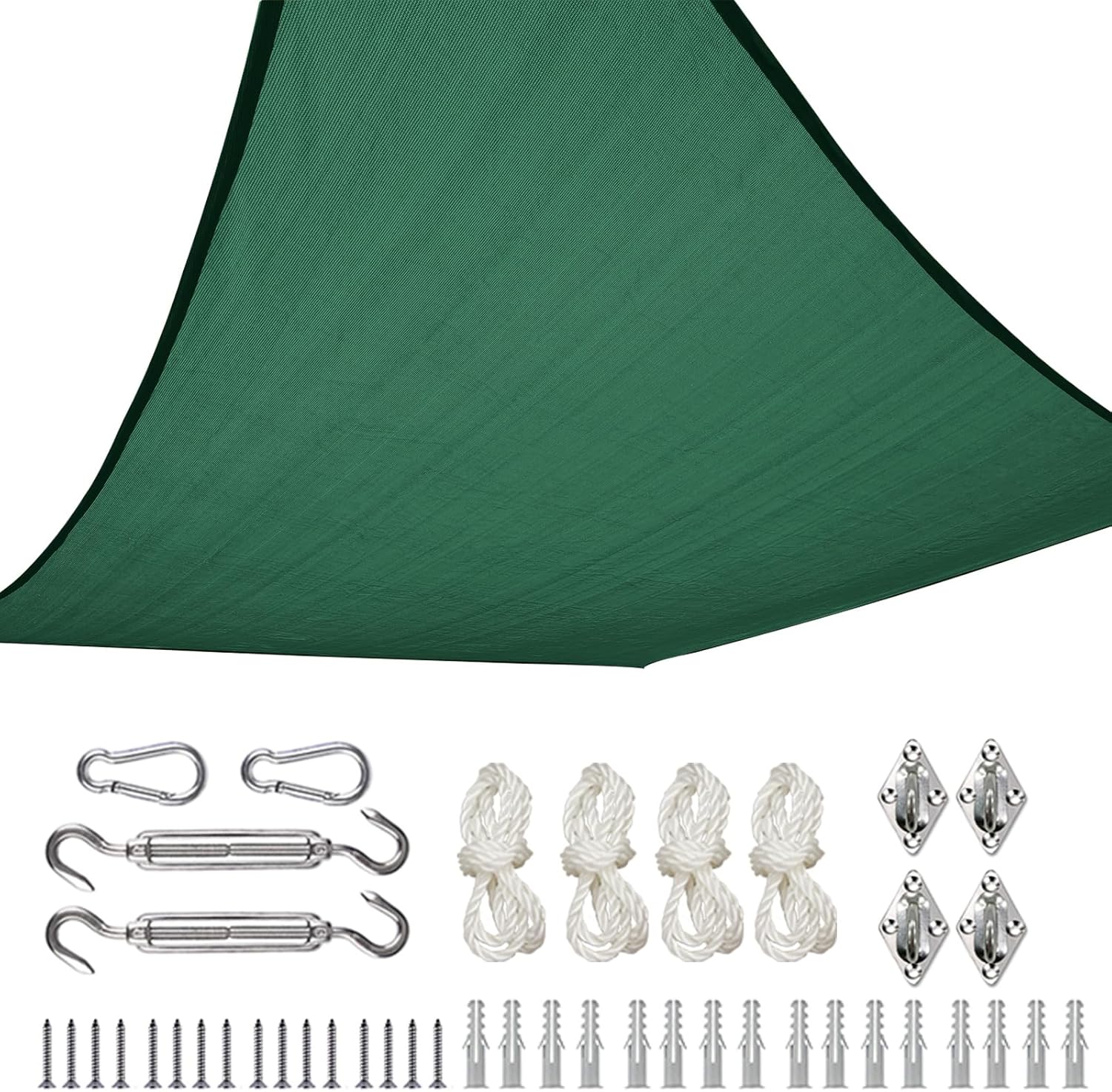 Quictent Sun Shade Sail for Patio, 185GSM Heavy Duty Rectangular Outdoor Sunshades UV Block Outside Canopy Cover for Backyard White and Grey Multi 20x26ft woonhhop