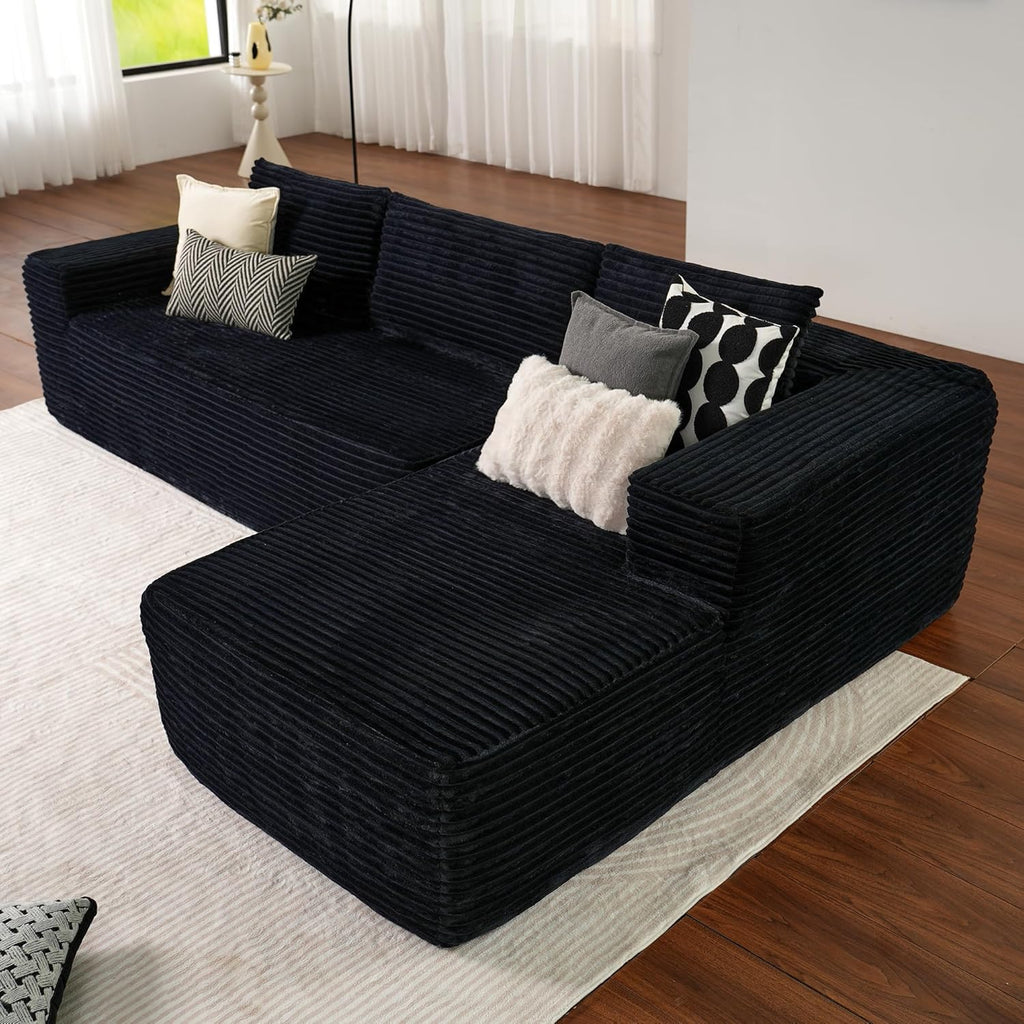 Ovios 104" Cloud Section Sofa L-shaped lounge chair, modern modular sofa wourant