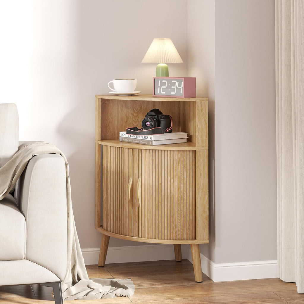 Corner Cabinet, 66.73'' Tall Modern Corner Bathroom Storage Cabinet wourant