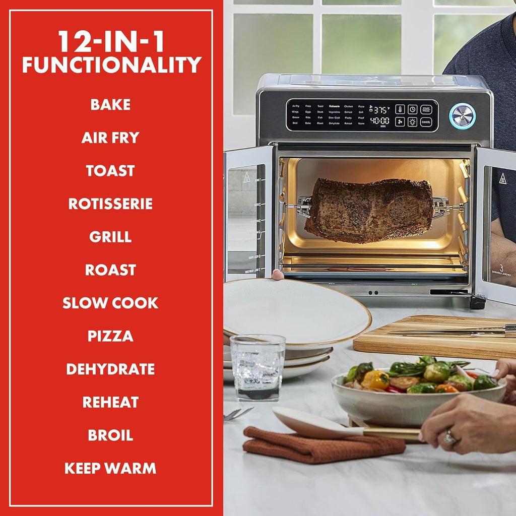 Emeril Lagasse Extra Large French Door Air Fryer Toaster Oven Combo, 24 Cooking Functions wourant