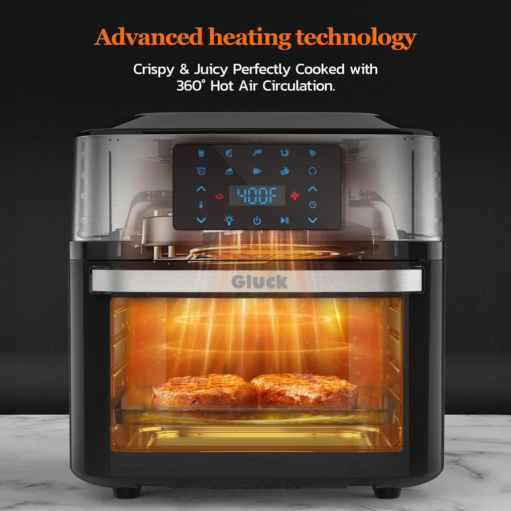 Air Fryer Oven Large 20 QT, 10-in-1 Toaster Oven Air Fryer Combo with Window for Family, Airfryer Oven with Rotisserie, 3 Dehydrating Racks, ETL Certified wourant
