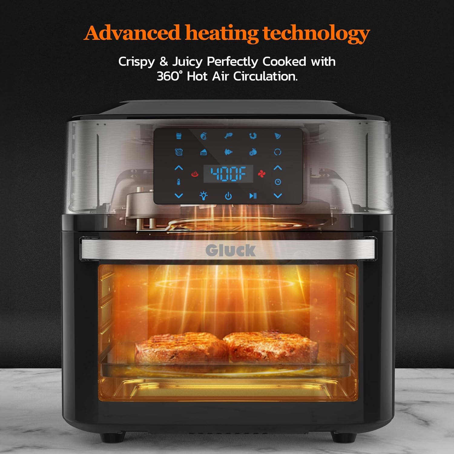Air Fryer Oven Large 20 QT, 10-in-1 Toaster Oven Air Fryer Combo with Window for Family, Airfryer Oven with Rotisserie, 3 Dehydrating Racks, ETL Certified wourant