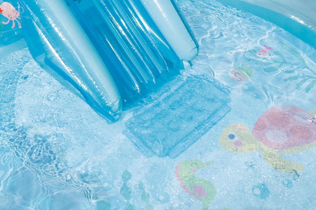 Intex 96" x 78" x 28" Inflatable Jungle Adventure Play Center Spray Kiddie Pool - Backyard Kids Water Slide, Outdoor Blow-Up Splash Pad for Toddlers wourant