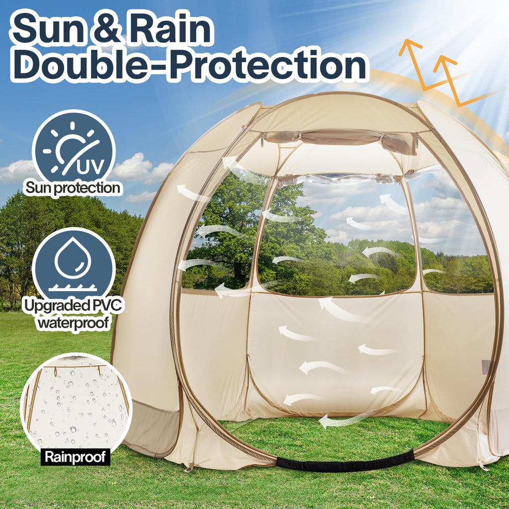 Alvantor Screen House Gazebo, 6-10-15 Person Pop Up Igloo Screened Canopy Tent with Mosquito Netting Sides, Instant UV Resistant Sun Shelter for Garden, Patio, Backyard wourant