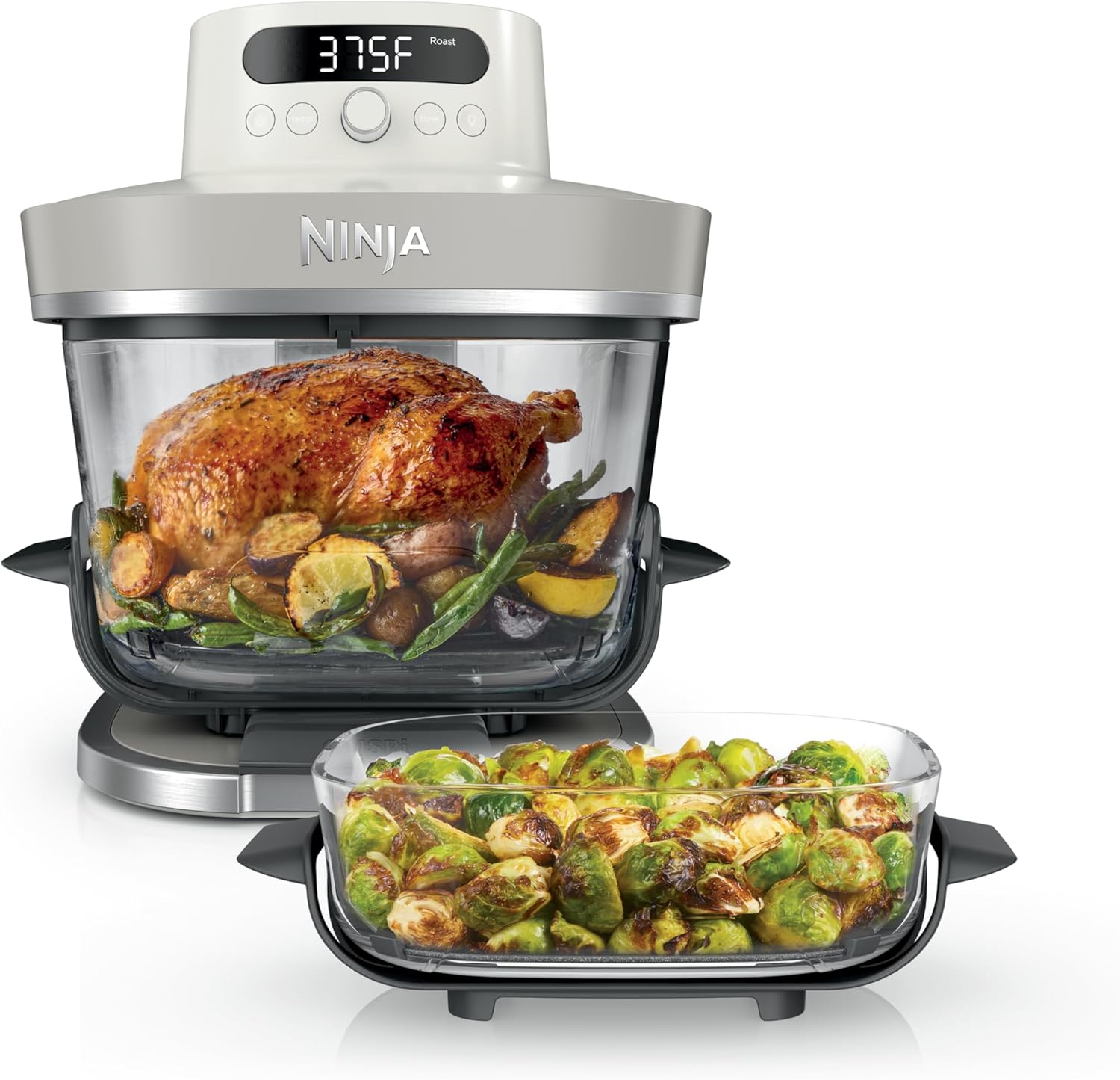 Ninja Crispi Pro 6-in-1 Glass Air Fryer | 6qt & 2.5qt Glass Containers with Storage Lids wourant