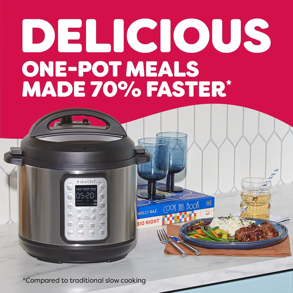 9-in-1 Multicooker, Pressure Cooker, Slow Cook, Rice Maker, Steamer, Sauté, Yogurt, Warmer & Sterilizer, Includes App With Over 800 Recipes, Stainless Steel, 6 Quarts wourant