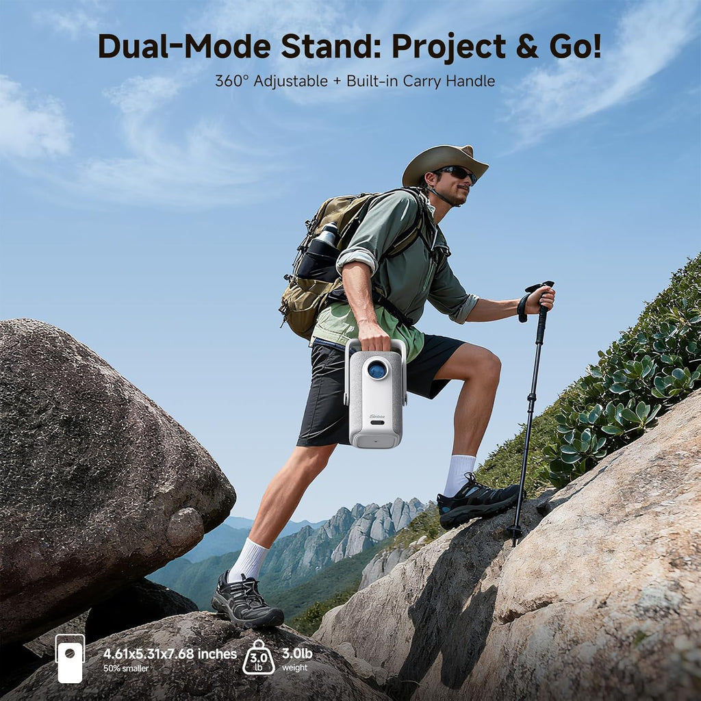 [Short Throw/1200ANSI/Built in Apps] 4K Outdoor Projector with WiFi and Bluetooth wourant
