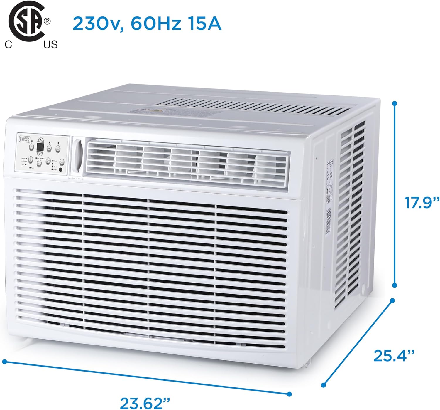 BLACK+DECKER Window Air Conditioner 5000 BTU, Cools Up to 150 Square Feet, AC Unit with Mechanical Controls, Manual Fan Only and Cool Settings, BD05MWT6, White wourant