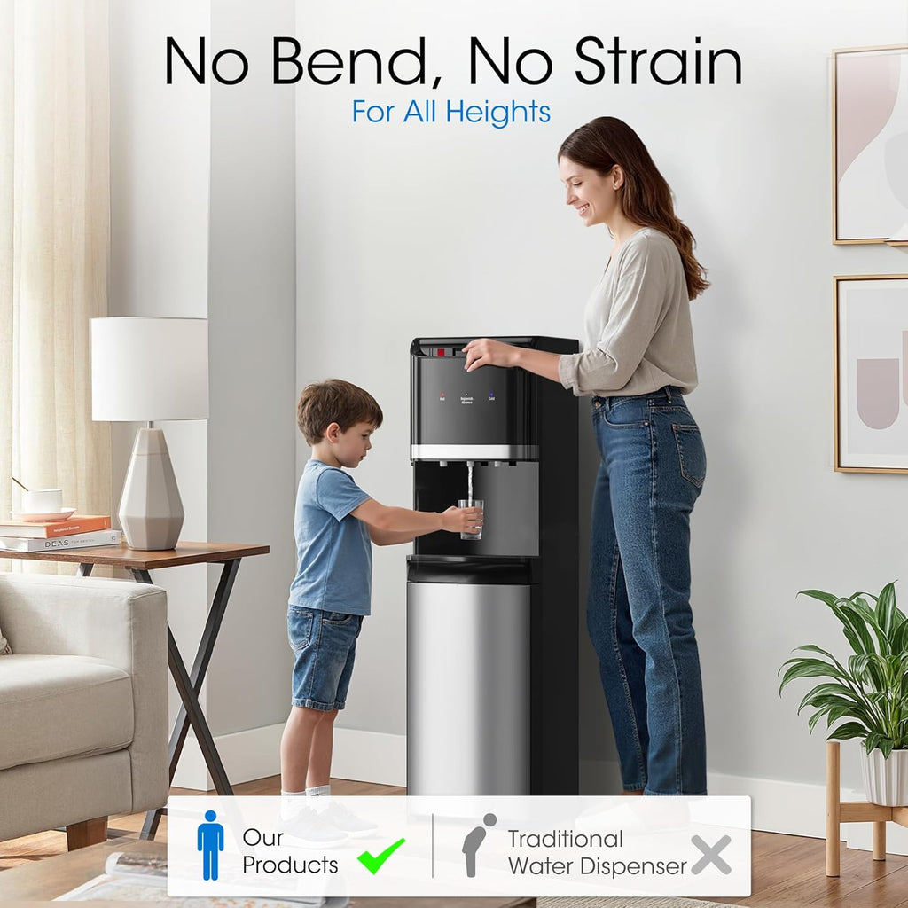 Bottom Loading Water Cooler Dispenser for 5 Gallon Bottles Stainless Steel Water Cooler wourant